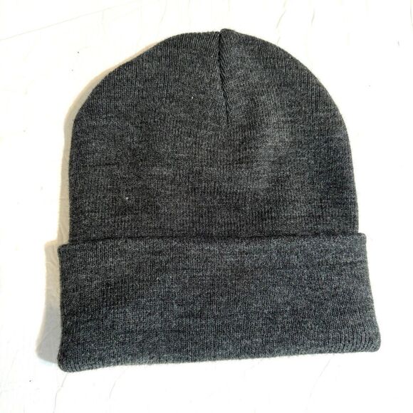 Copper Fit Knit Beanie Hat Men Women's Gray Thick Chunky Knit Winter Warm - Picture 6 of 6